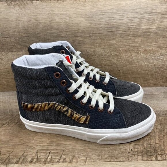 VANS Sk8 Hi Subtle Safari Asphalt Skate Shoes Sneakers Mens 5.5 Womens 7 NEW - Picture 2 of 10
